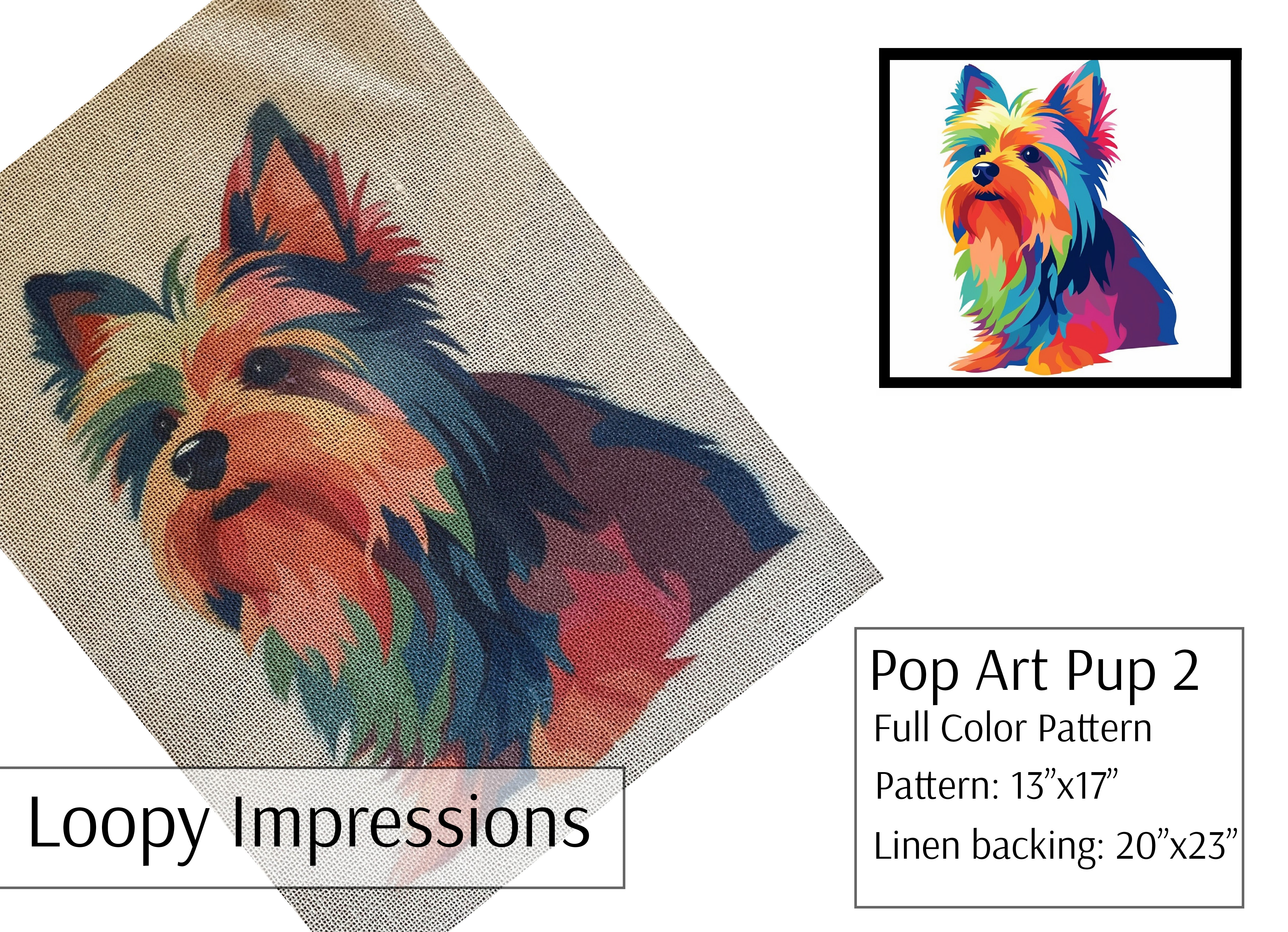 Loopy Impressions Pattern - Pop Art Pup 2
